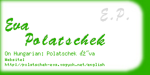 eva polatschek business card